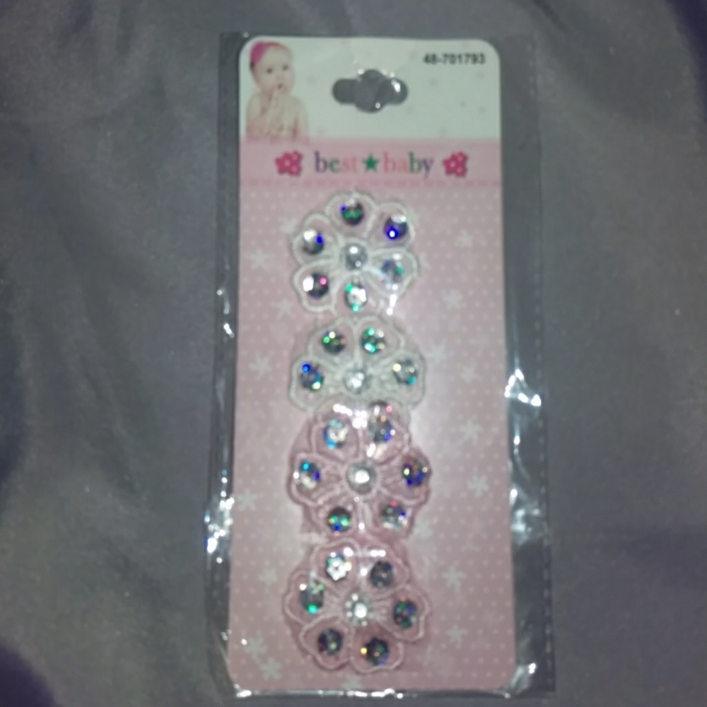 Nwt BABY FLOWER HAIR TIES